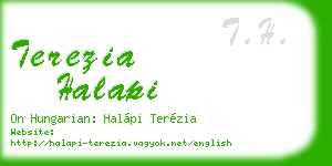 terezia halapi business card
