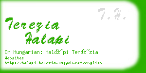 terezia halapi business card